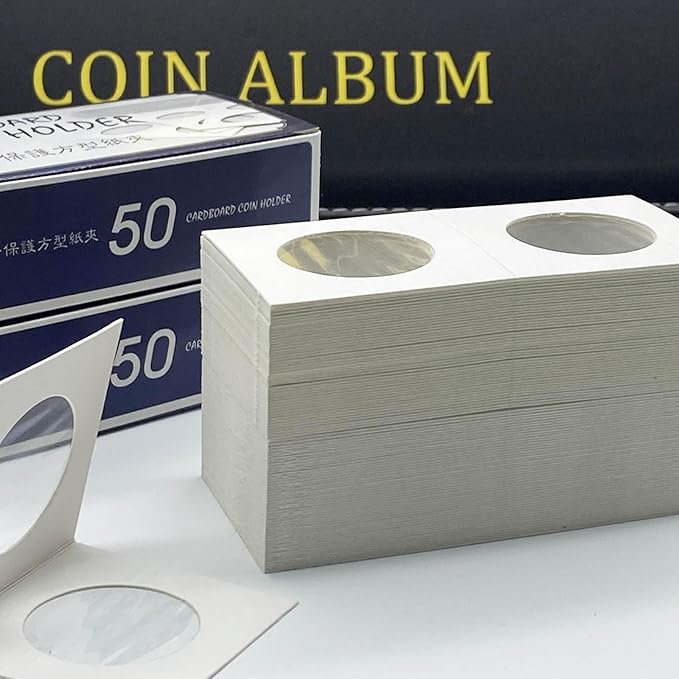 200 PCS Premium Cardboard Coin Flips 2 x 2 inch Coin Collection Supplies - Image 8