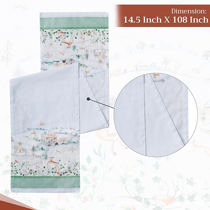 Maison d' Hermine Table Runner 100% Cotton Single Layer Table Runners 108 - Image 4
