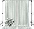 10 x 7 Feet Silver Backdrop Curtain by ZEBMOON