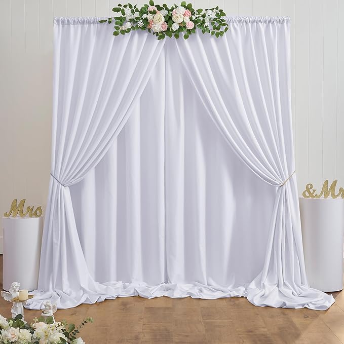 50ft x 10ft Thick Ivory Backdrop Curtains - Image 2