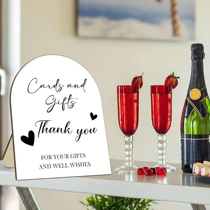 Cards and Gift Sign, Minimalist Wedding Decoration Sign, Thank You Gifts - Image 4