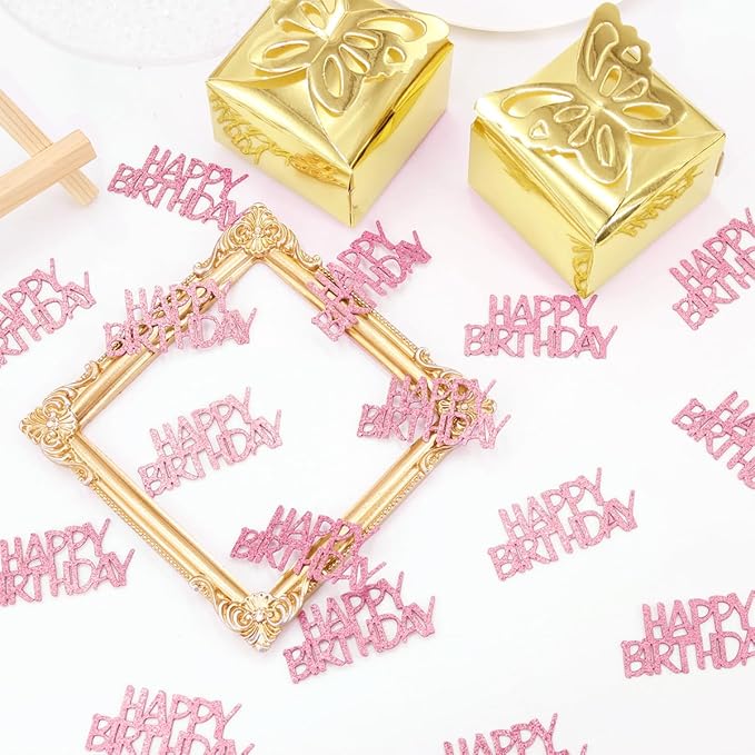 Pink Happy Birthday Confetti - Image 6
