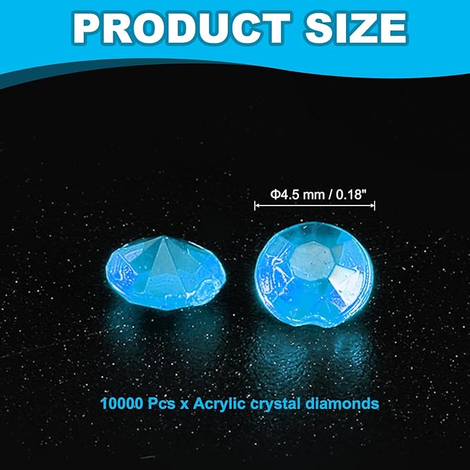 PATIKIL 10000 Pcs Wedding Table Scatter Confetti Crystals 4.5mm Acrylic - Image 2