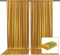 2 Panels Gold Backdrop Curtain, 10 x 7 Feet Background Curtains by Zankubom