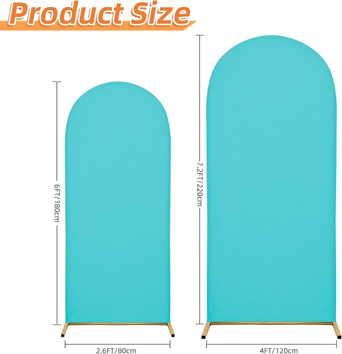 Wedding Arch Cover 7.2FT 6FT Arch Backdrop Cover Spandex Fitted Arch Cover - Image 2