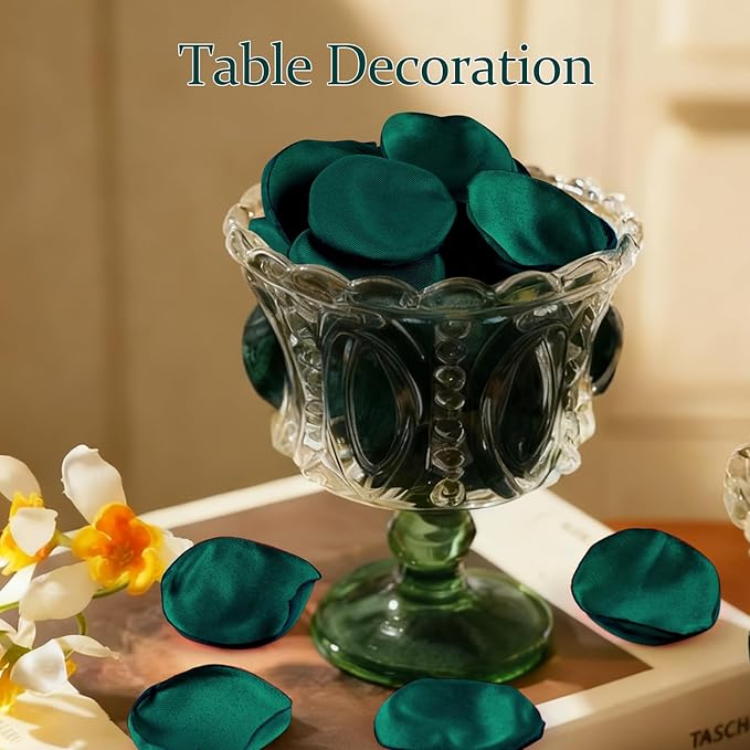 Silk Flower Petals Emerald Green 300pcs - Image 4