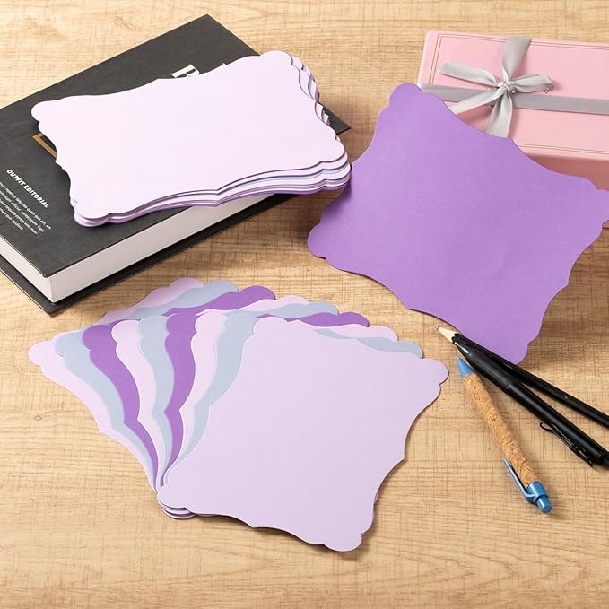 50 Pack Blank Kraft Cards Cardstock Thick Paper Brown Greeting Cards - Image 4