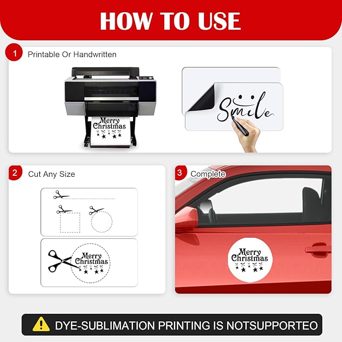 Blank Car Magnets, 4 Pack Car Door Magnets Signs - Image 3