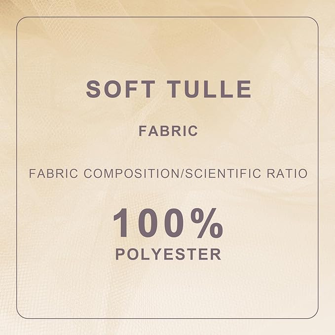 Beige Tulle Fabric Roll Spool Bolt Large Tulle Wedding Party Decoration - Image 4