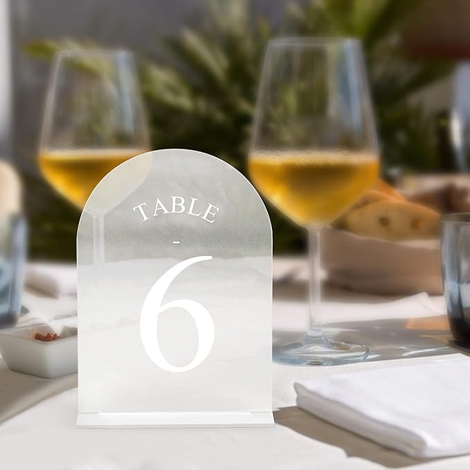 JOYIT Frosted Arch Wedding Table Numbers 1-50 - Image 4