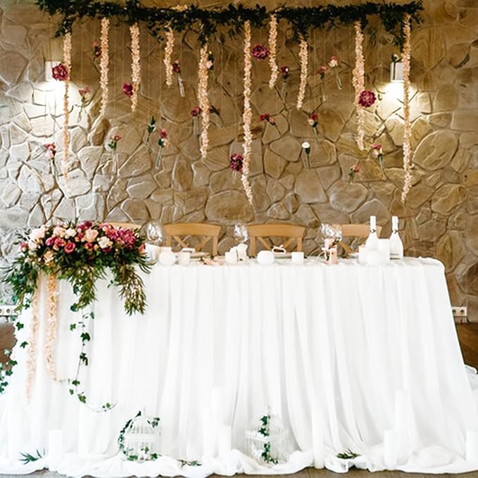 1 Pack Cheesecloth Table Runner 10Ft Christmas Gauze Boho Table Runners - Image 6