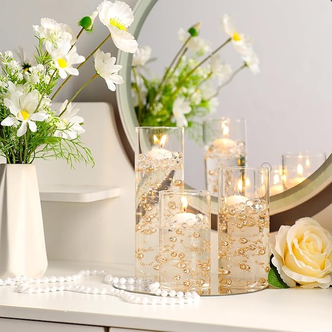 Thin Glass Cylinder Vases 2.5''/3.3'' Diameter 2mm Wall Thickness Clear Flowers - Image 4