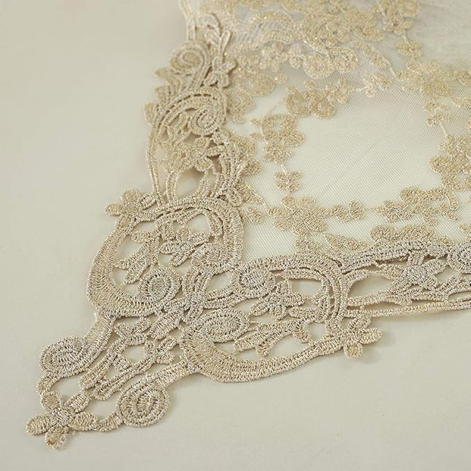 ARTABLE Rectangle Table Runner Lace Macrame Embroidered Table Runners - Image 5