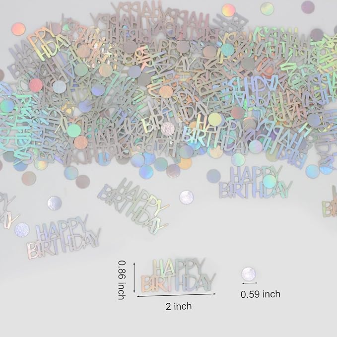 Birthday Confetti, Glitter Happy Birthday Table Decorations - Image 6