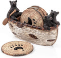Bear Coasters Set of 6 Full Size Rustic Coasters in Handmade Canoe by CabinObsession