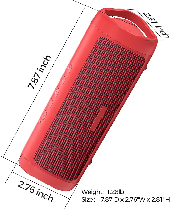 Bluetooth Speaker with HD Sound, Portable Wireless, IPX5 Waterproof, TWS Pairing - Image 8