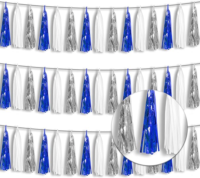 3P Metallic Fringe Tassel Banner Garland Foil Tinsel Streamer Wall Hanging by Xuuf