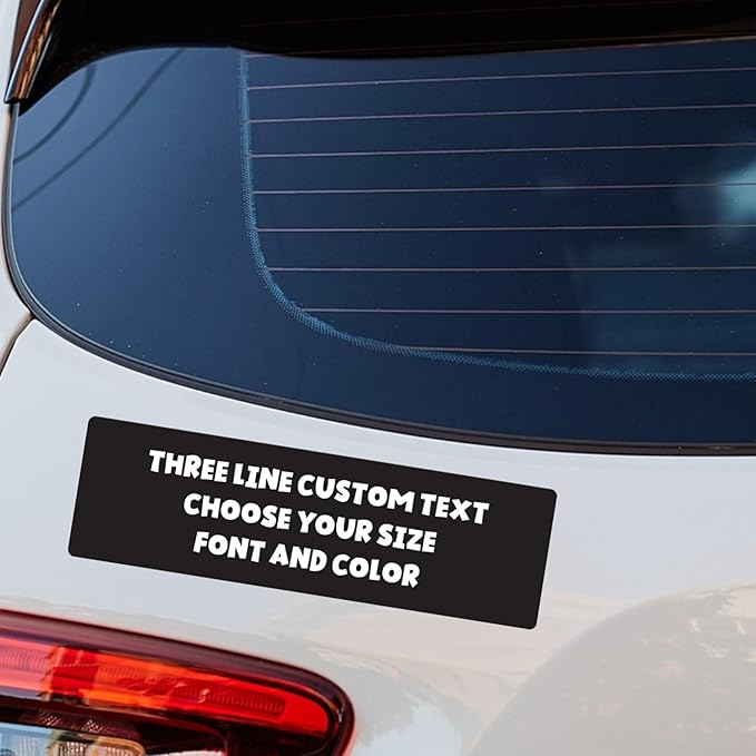 Magnet Me Up Line Custom Text Customizable Magnet Decal, Design Your Own by MagnetMeUp
