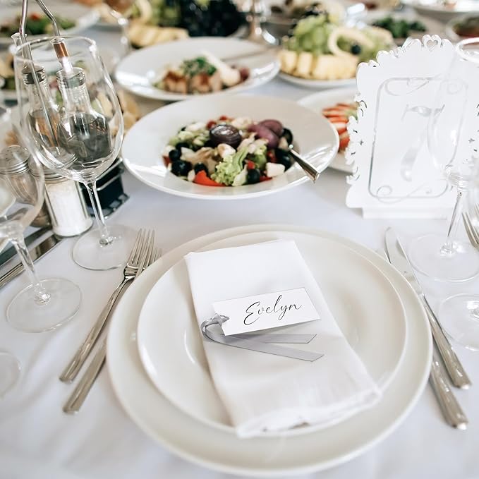 50 Pcs Name Place Cards for Table Setting Blank Wedding Place Cards - Image 5