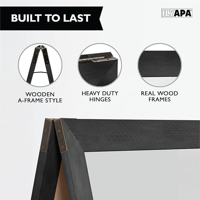 Ilyapa Wooden Dry Erase A Frame Sign - Image 3