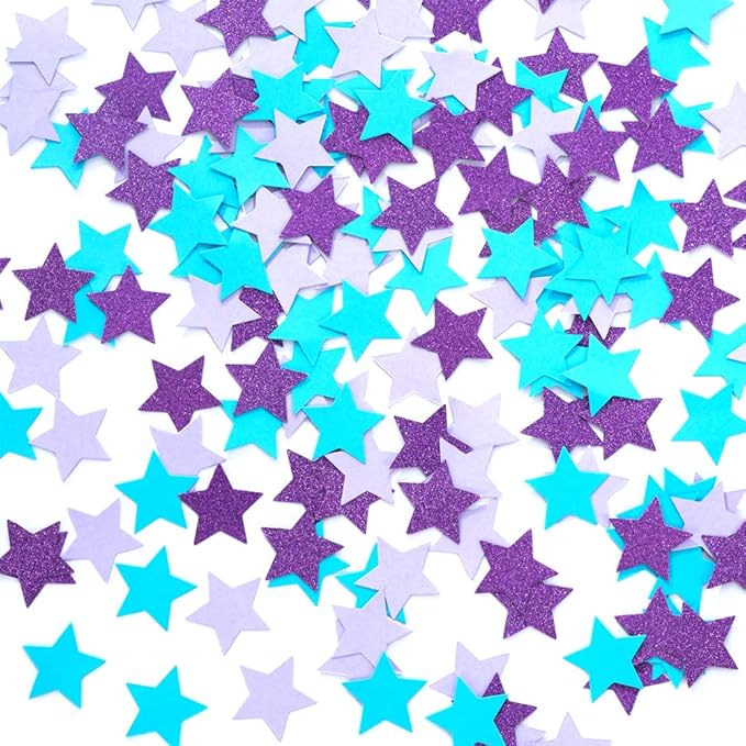 Star Confetti for Table Wedding Birthday Party Decoration, 1.2 inch in Diameter by MOWO