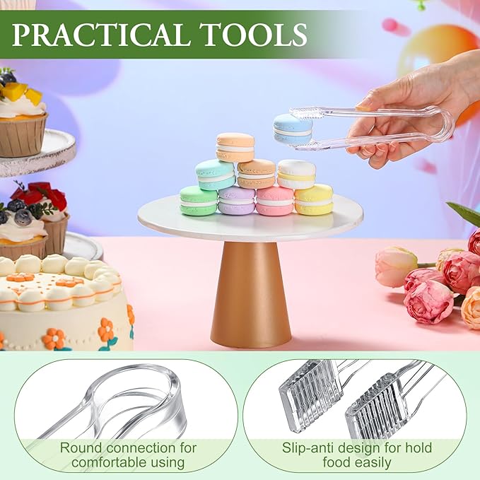 Roshtia 6 Pcs Plastic Serving Tongs Mini Kitchen Tongs Utility and Plastic - Image 4