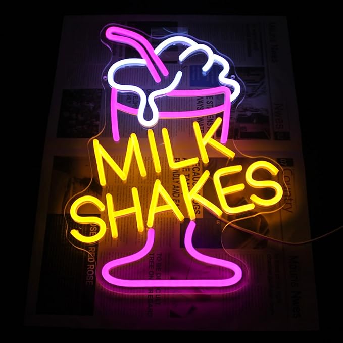 Milk Shakes Neon Signs Ice Cream Neon Sign Milk Tea LED Neon Light Frozen - Image 6