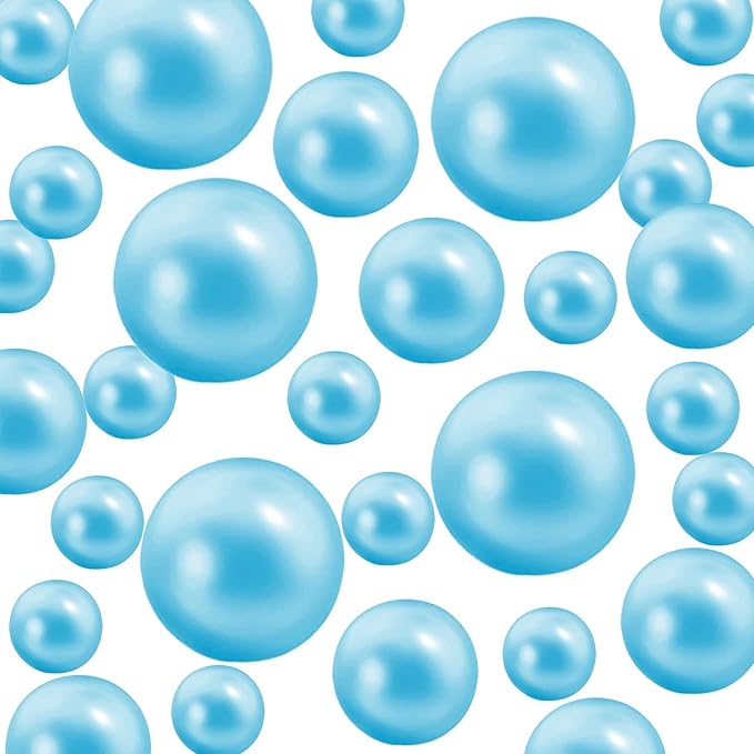 300Pcs Vase Filler Lightblue No Hole Faux Pearl Beads by ORIKASO