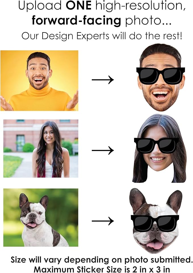 Big Dot of Happiness Custom Photo Sunglasses - Image 3