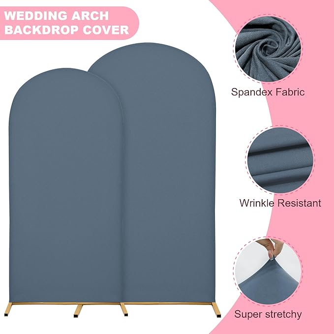 Wedding Arch Covers Arch Backdrop Cover Arch Stand Covers 7.2FT 6FT Set of 2 - Image 4