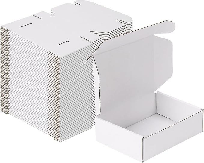 MEBRUDY 7x5x2 Inches Shipping Boxes Pack of 50, Small Corrugated Cardboard Box by MEBRUDY