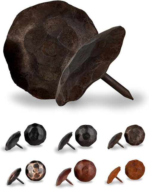 10 Pack 1.5" Round Head Iron Clavos Decorative Nails – Unfinished – Handmade by BorderlandRusticHardware