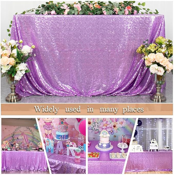 ShinyBeauty Lavender Table Cloths - Image 6