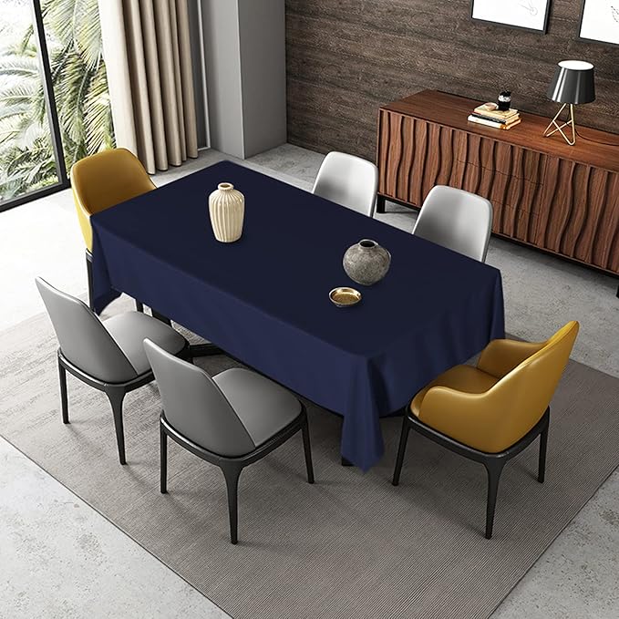 Fitable Rectangle Tablecloth Stain and Wrinkle Resistant Washable Polyester - Image 3