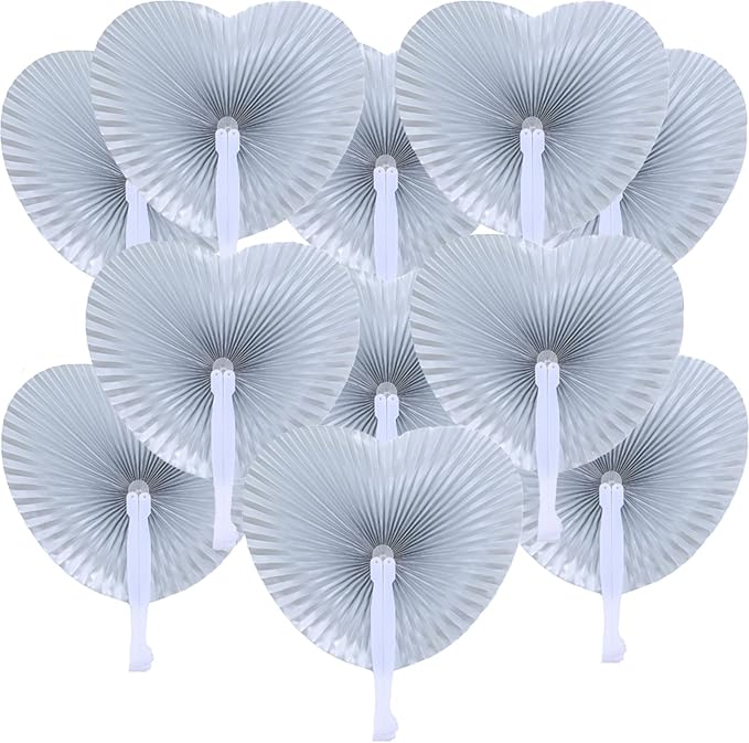 12 Packs Decorative Paper Folding Hand Fans Handheld by Bestage