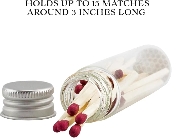 Darware Party Favor Matches Jars: Empty Glass Vials - Image 7