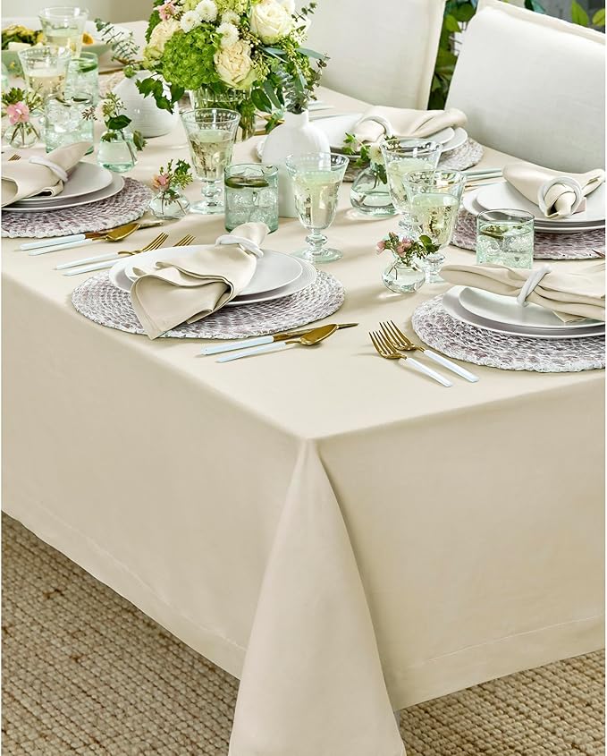 Solino Home Linen Tablecloth 52 x 52 Inch - Image 4