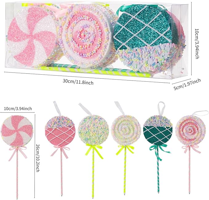 LANGXUN 6pcs Lollipop Candy Land 2025 Xmas Birthday Party Wedding Suppiles - Image 2
