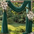 Fall Emerald Green Wedding Arch Draping Fabric 1 Panel 29" × 20FT Sheer Drapes by Jimtx
