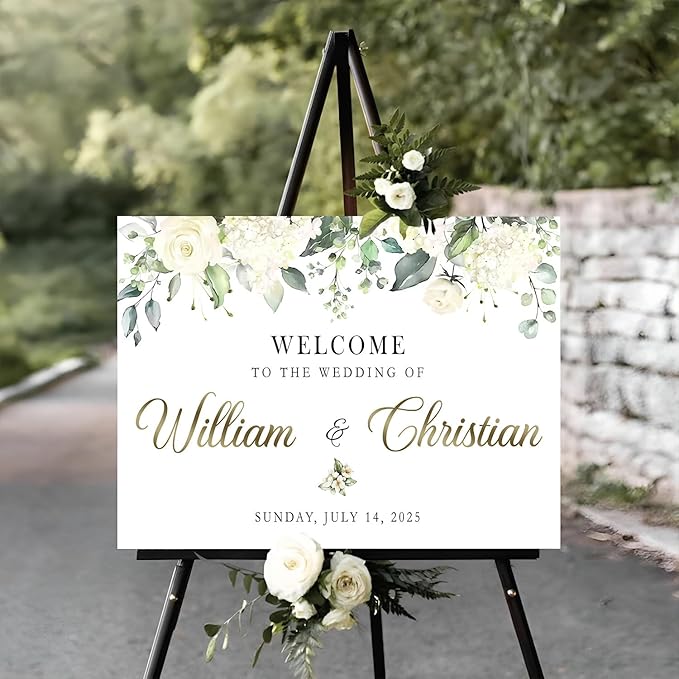 Welcome To Our Wedding Sign, Custom Wedding Welcome Sign, Easel Stand by Jewelry