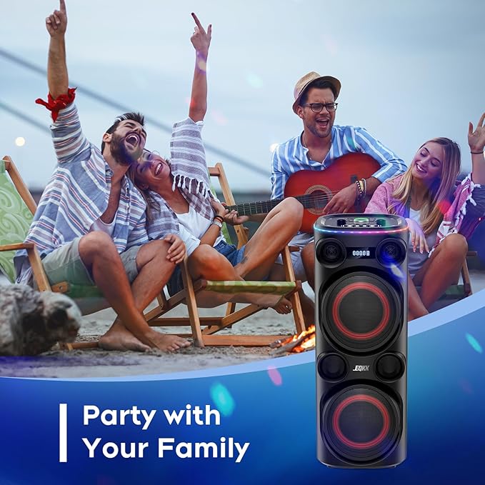 25.9''Karaoke Machine with 2 Wireless Microphones, 5.3 Speakers Bluetooth - Image 4