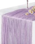 Lavender Purple Cheesecloth Table Runner 120 Inch, Lilac Boho Rustic Gauze 10 FT by YAYOYAPhotography