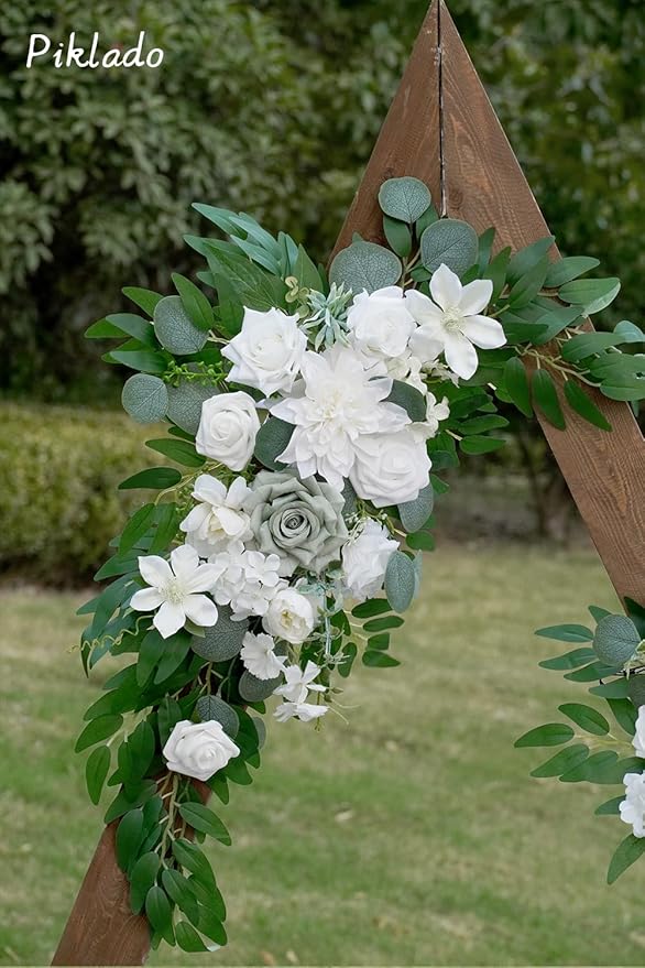 Faux Flower Swag Set of 2 for Wedding Welcome Signs Floral Swag Wedding - Image 6