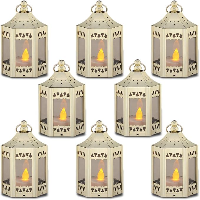 zkee Mini Star Lanterns with Flickering LED, Battery Included, Decorative by zkee