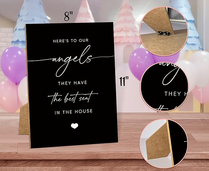 Funeral Sign, 8x11 Black Minimalist Style Loss of Loved One Memorial Sign - Image 2