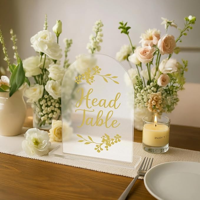 Wedding Table Numbers 1-25 Clear Acrylic Seating Number Signs - Image 9