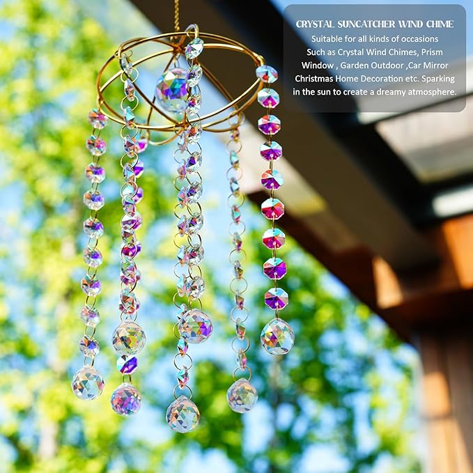 H&D HYALINE & DORA Planet Shape Gold Crystal Suncatcher Crystal Ball Prism - Image 3