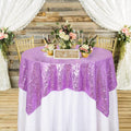 ShinyBeauty Sequin Tablecloth Square 54x54-Inch Lavender Table Cloths by ShinyBeauty