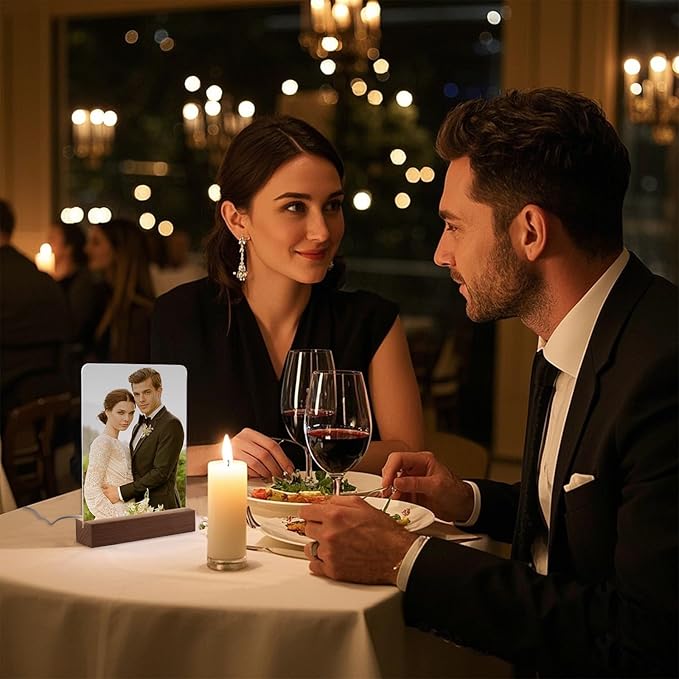6" x 8"- 6 pcs Acrylic 4 pcs Frame Sublimation LED Acrylic Photo Frames Night - Image 8
