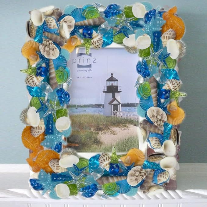 Blue Sea Shells Starfish Conch Acrylic Gems Under The Sea Party Decorations - Image 2